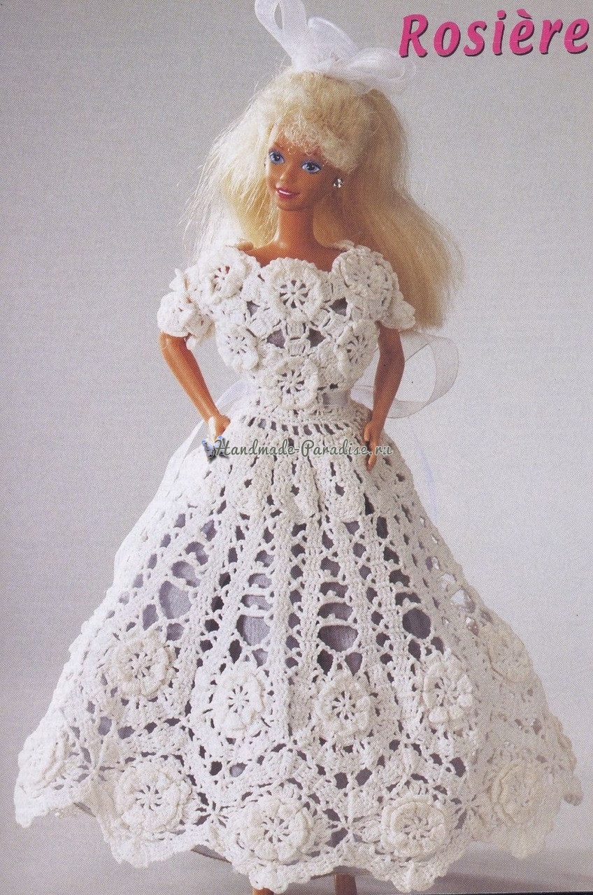 Вязаные платья для кукол. Журнал со схемами (4)