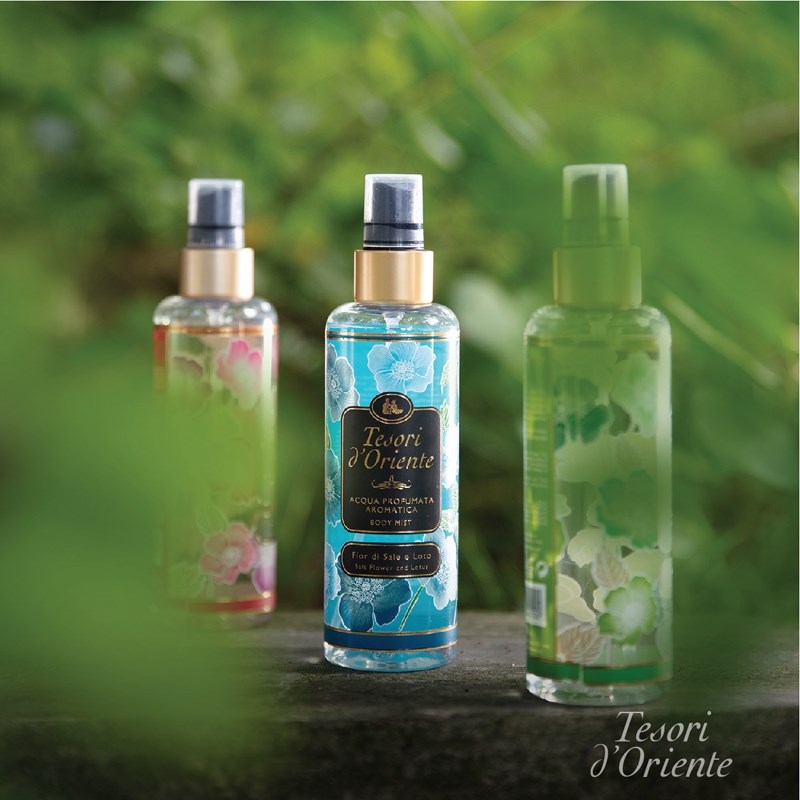 Tesori d'Oriente Xịt thơm dưỡng ẩm cơ thể (Body mist) Hoa sen và hoa muối biển