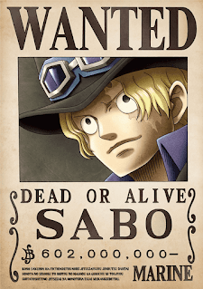 ワンピースアニメ 参謀総長・サボの手配書 Revolutionary Army SABO
