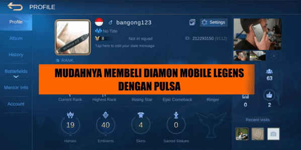 cara beli Diamond ML menggunakan pulsa androidkom