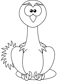 10 Free Mother and Baby Ostrich Coloring Pages