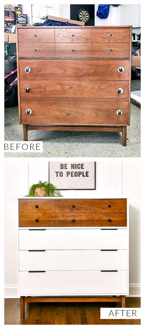 Furniture Makeover: Black Modern Sideboard