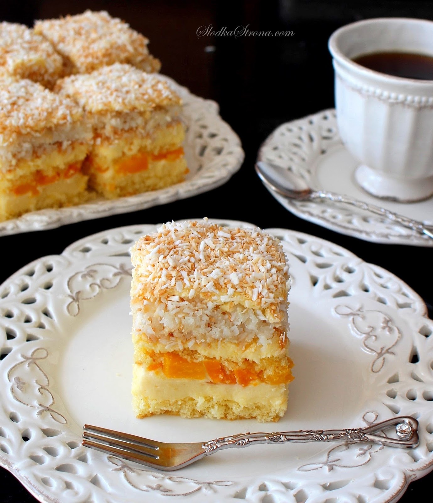 Slodka Strona Niebianskie Ciasto Brzoskwiniowo Kokosowe