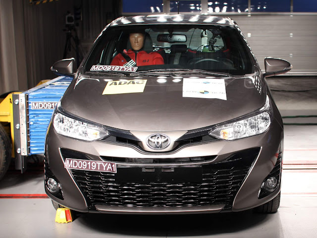 Toyota Yaris ganha 4 estrelas para adultos e 4 para crianças - Latin NCAP