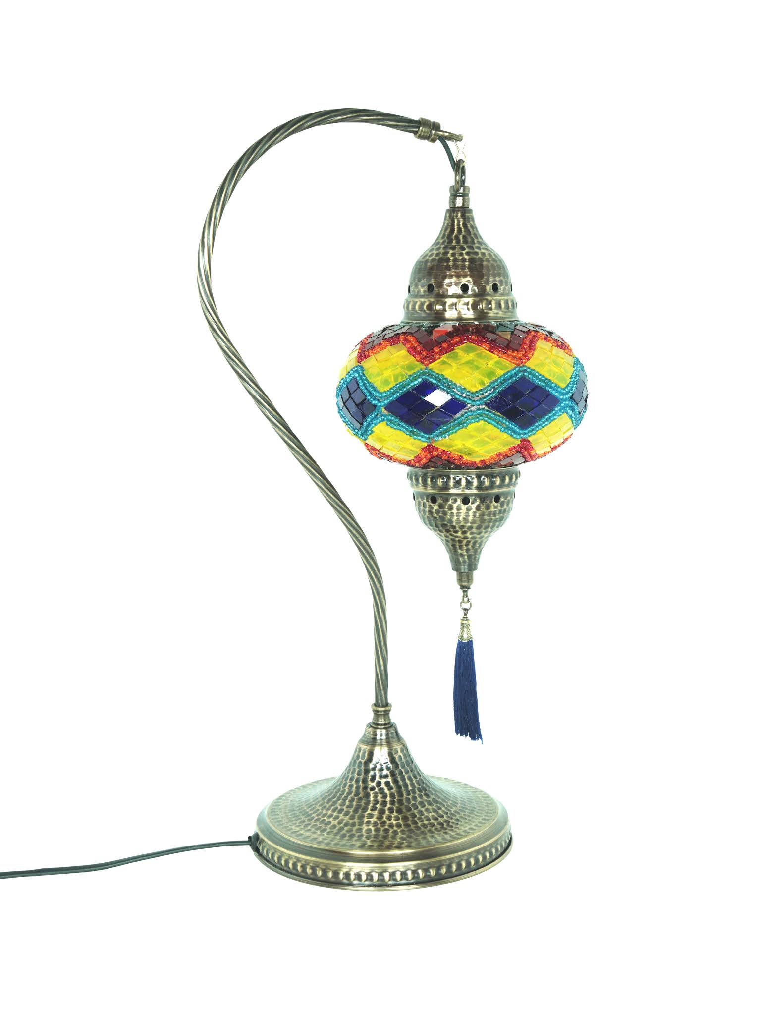Turkish Mosaic Table Lamp Colorfully Lampshade Bedside Desk Light