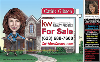 KW For Sale Sign Business Card Cartoon