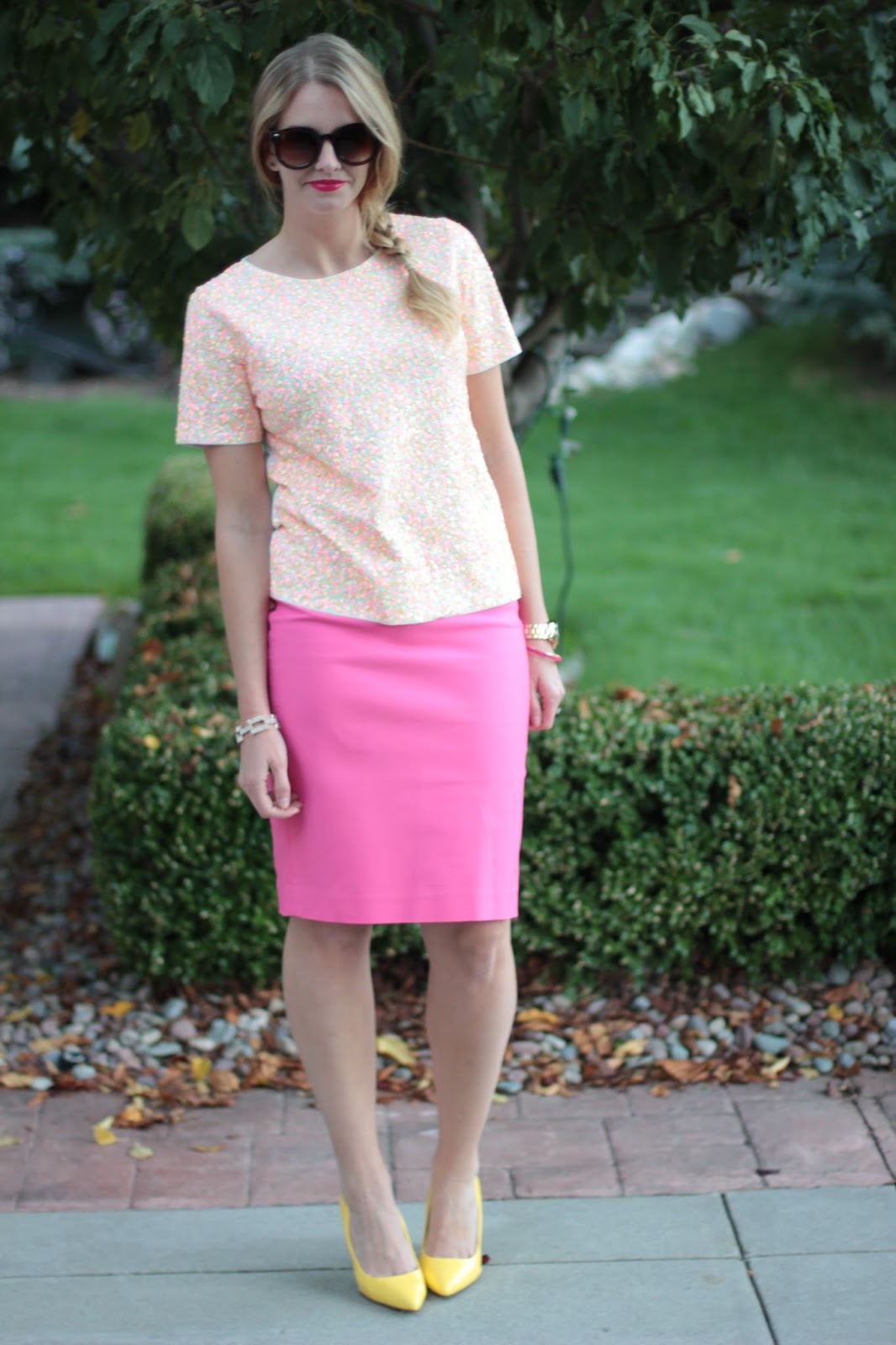 my wardrobe staples: sequins, hot pink, and all things girly