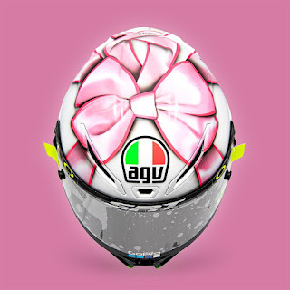 Helm Valentino Rossi Edisi Khusus GP Misano 2021, Pink Bro !!