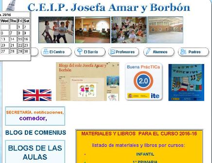 WEB CEIP JOSEFA AMAR Y BORBON.