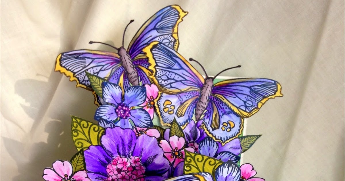 Donna's Little Crafty Corner: A box full of flowers and butterflies.....