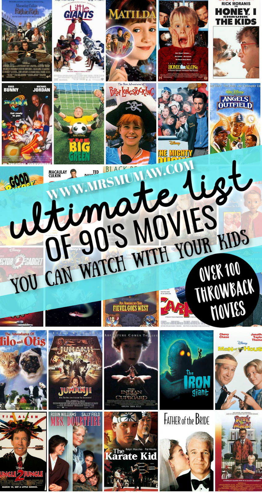 The Ultimate 90's Family Movie List 90's Movies for Kids The Every