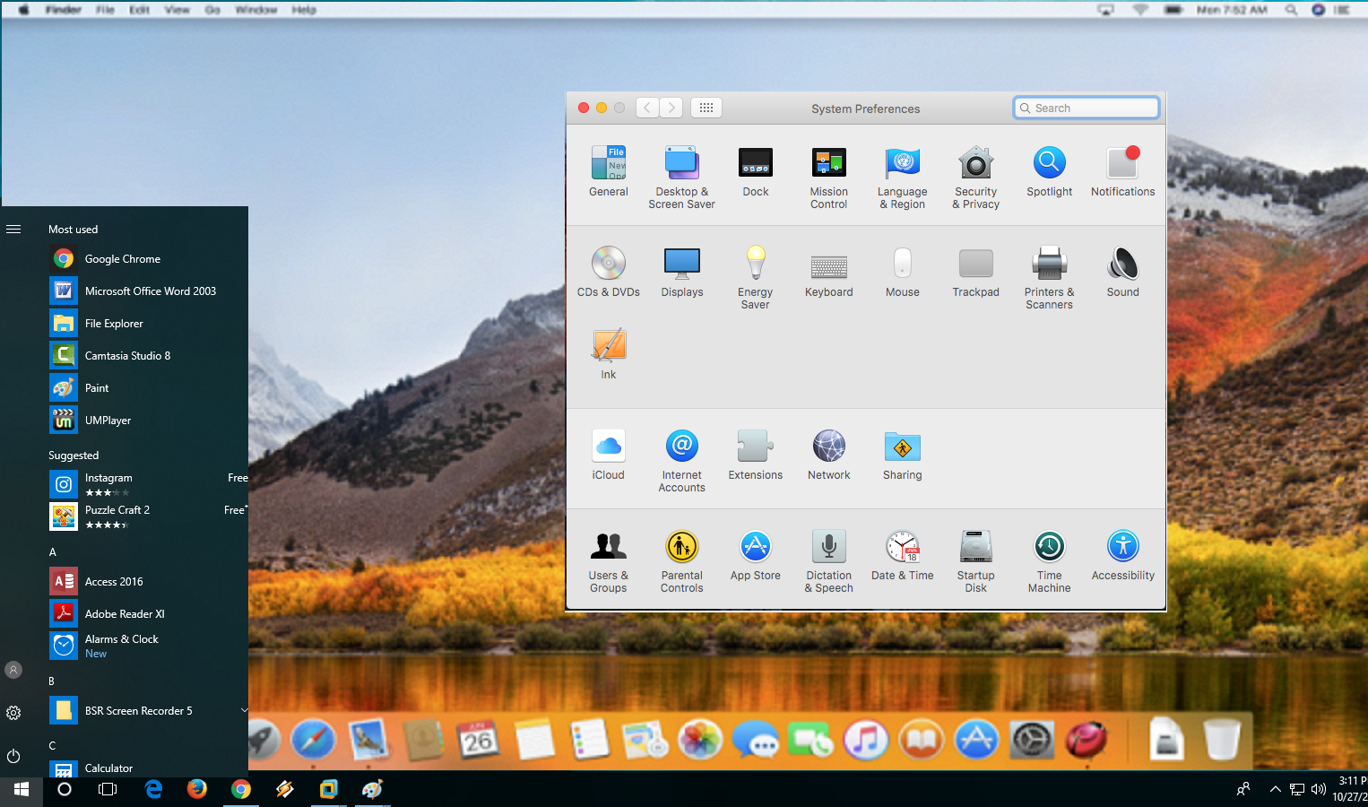 run mac os on windows 7