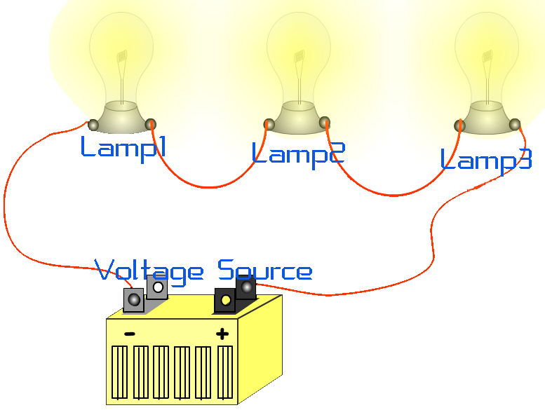Series electric circuit - Electronic Circuit