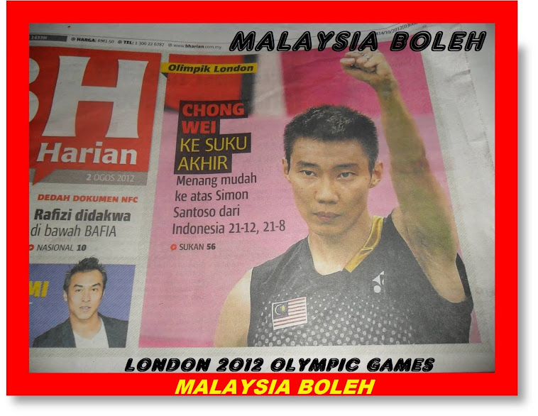 London 2012 Olympic Games,MALAYSIA BOLEH bersama 28 juta rakyat menyokong penuh Datuk Lee Chong Wei