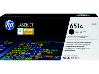 CE340A HP 651A Black Original LaserJet Toner Cartridge