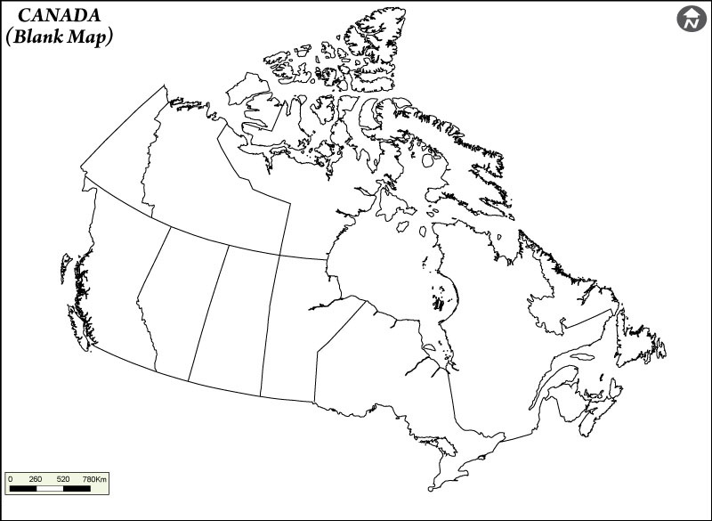 Geography Blog: Outline Map of Canada