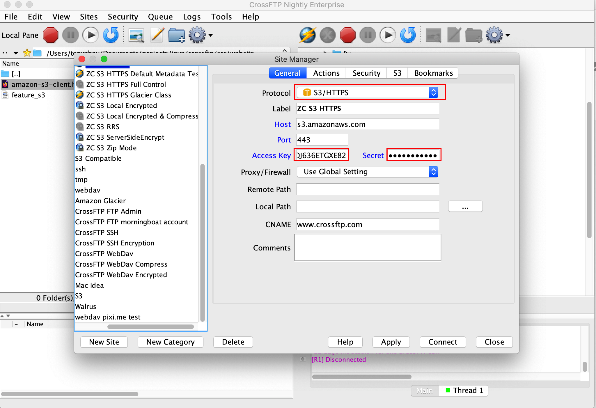 CrossFTP, FTP and Amazon S3 Client CrossFTP and Amazon S3 Service