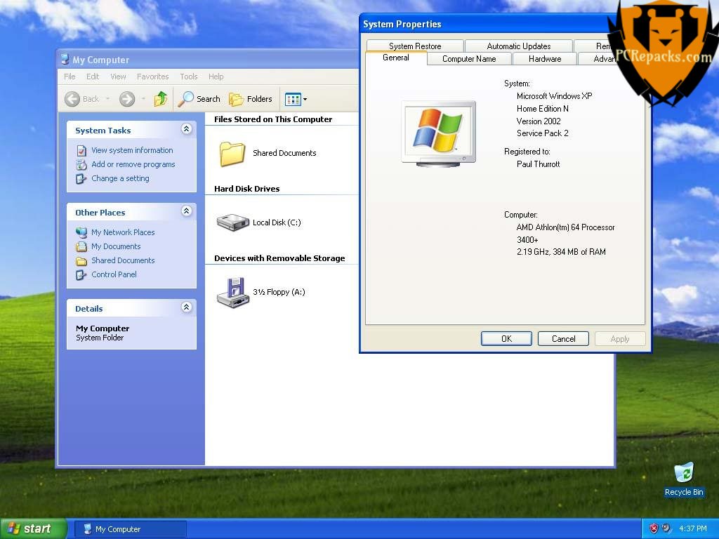 Windows XP Highly Compressed 10 MB Free Download Full Version