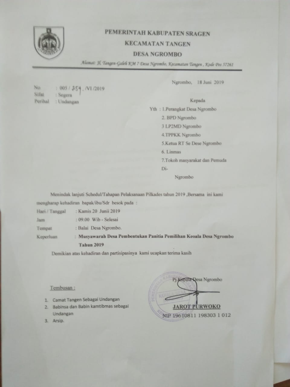 Format Undangan Musrenbang Desa | Ruang Ilmu