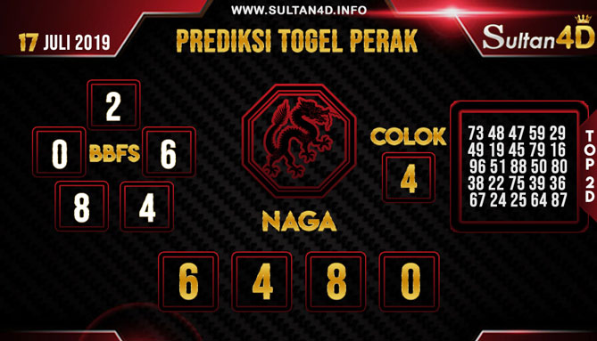 PREDIKSI TOGEL PERAK SULTAN4D 17 JULI 2019