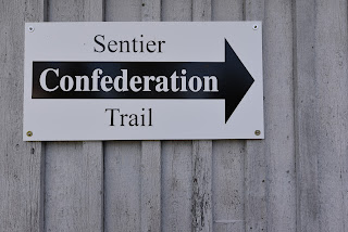 Confederation Trail sign Prince Edward Island.