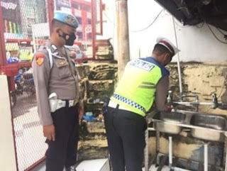 Cegah Penyebaran Covid 19 di Mako, Sipropam Polres Pelabuhan Makassar Awasi Prokes Internal