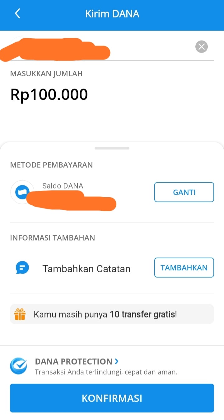 Cara Transfer Uang Dengan DANA