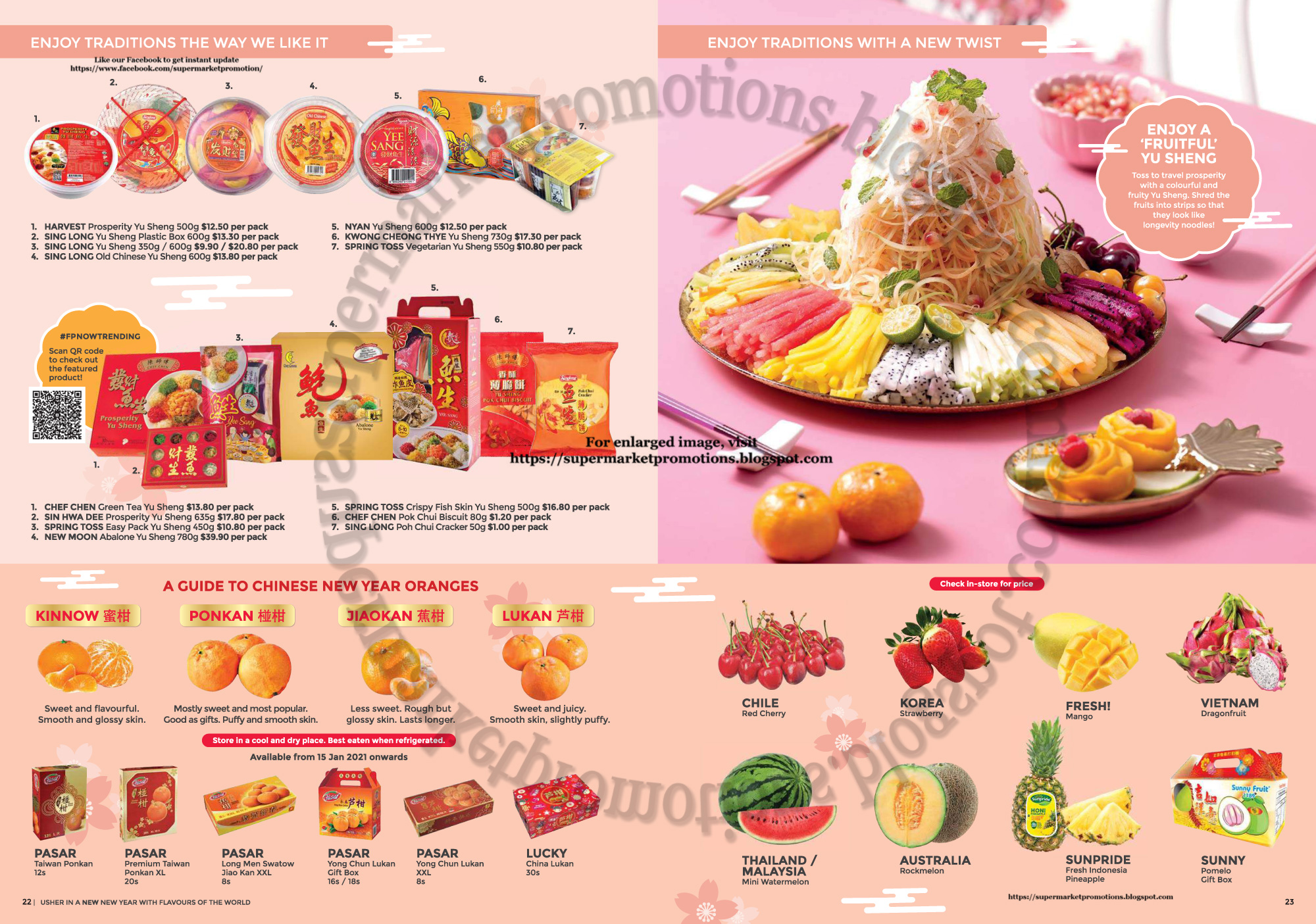 NTUC FairPrice CNY Yu Sheng, Mandarin Oranges Promotion 31 December