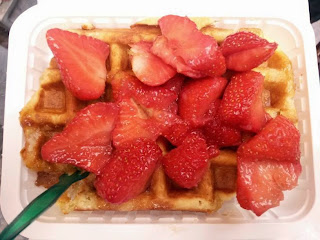 Waffle with Strawberries