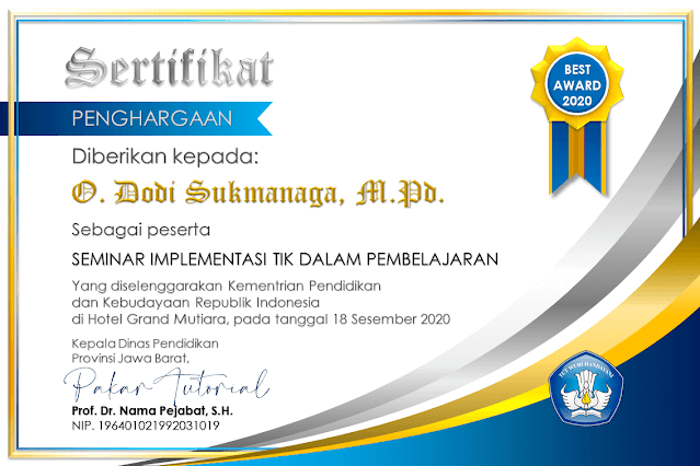 Contoh Serifikat Contoh Serifikat