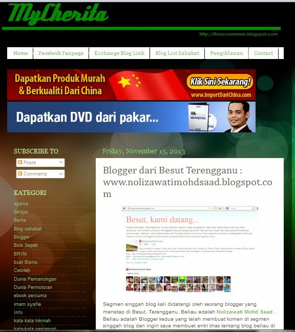 Blog ini di My Cherita