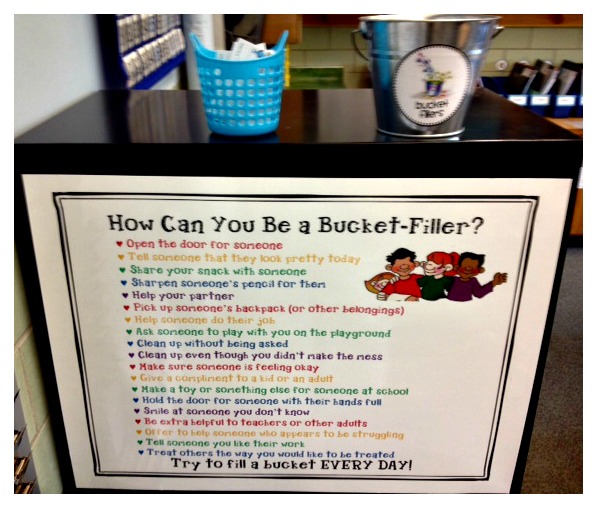 Day 1 Being Bucket Fillers 3rd Grade Thoughts