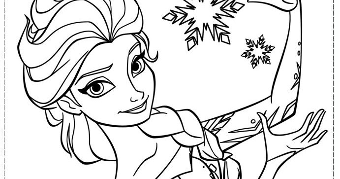 gambar elsa frozen mewarnai