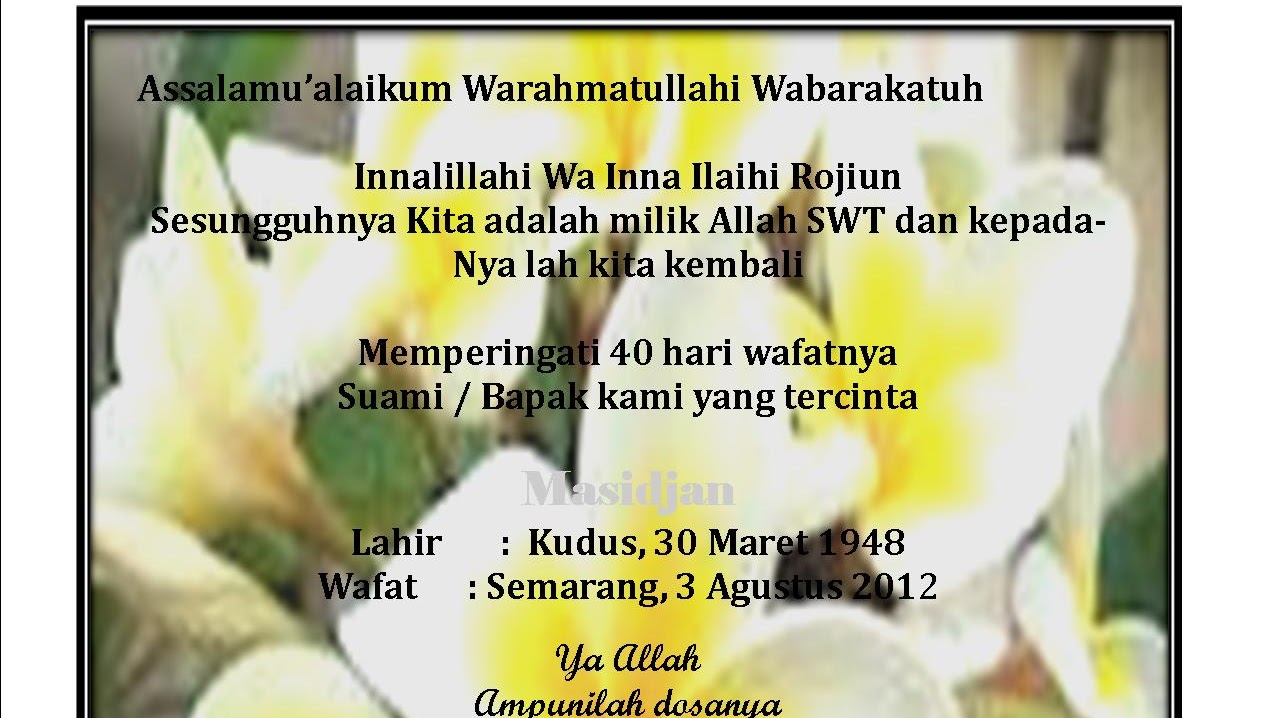 Kata Mutiara 40 Hari Orang Meninggal Cikimm Com