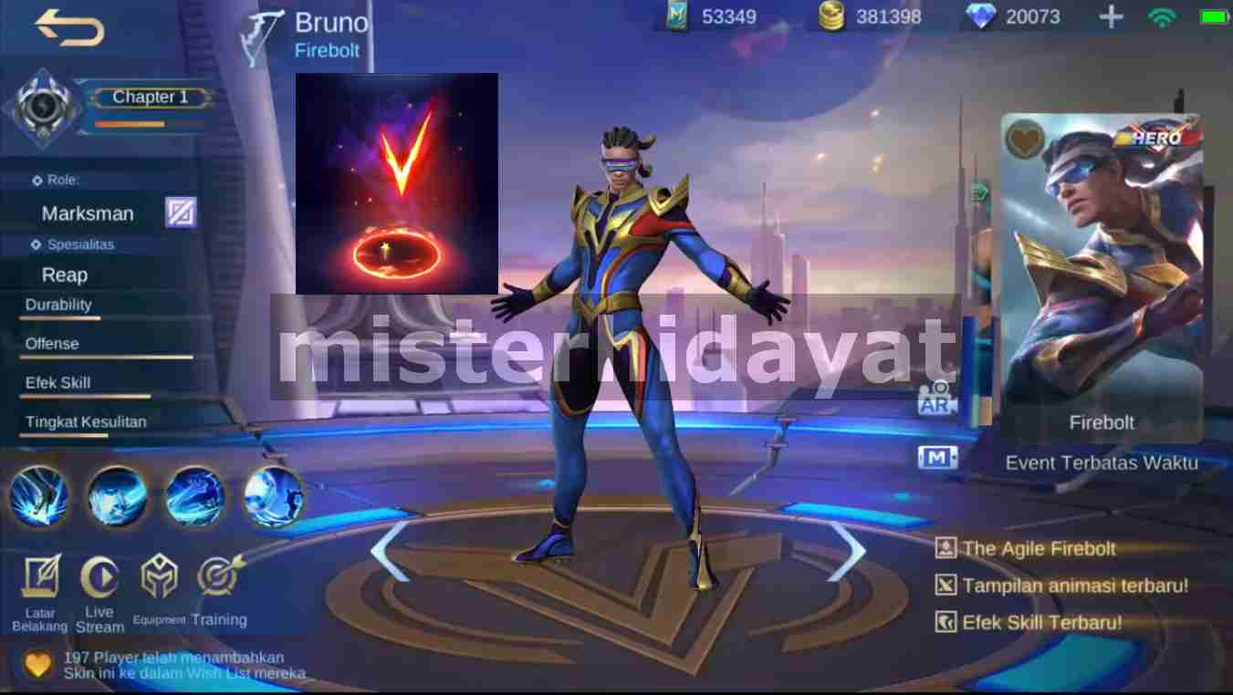 Download Script Skin Epic Bruno Firebolt Efek Recall Super Return Ml Gratis SVG Cut Files