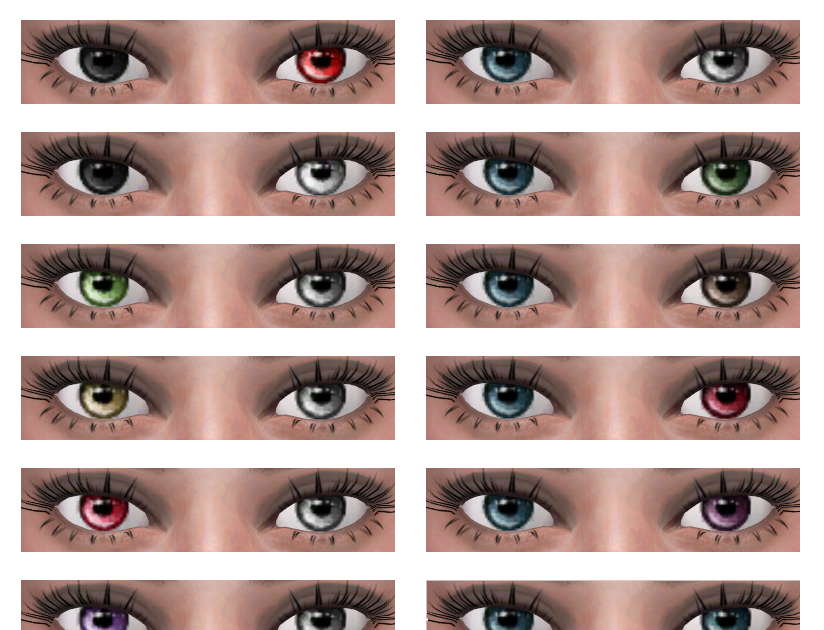 Игра новые глаза. Гетерохромия симс 4 гетерохромия глаза. Глаза для делания персонажа. Четыре глаза. Какого цвета глаза у вару.