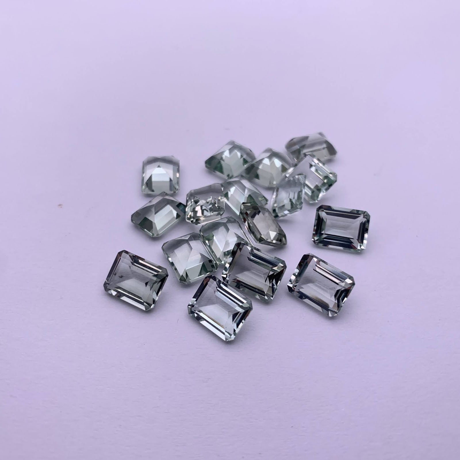 Loose prasiolite faceted gemstones wholesale from china supplier-FU RONG
