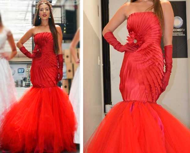 Ronaldo Esper Vestido vermelho Ronaldo Esper Vestido vermelho