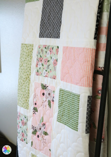 Grandstand quilt pattern by Andy of A Bright Corner from the book Fresh Fat Quarter Quilts - fabrics are Modern Farmhouse from Riley Blake Designs