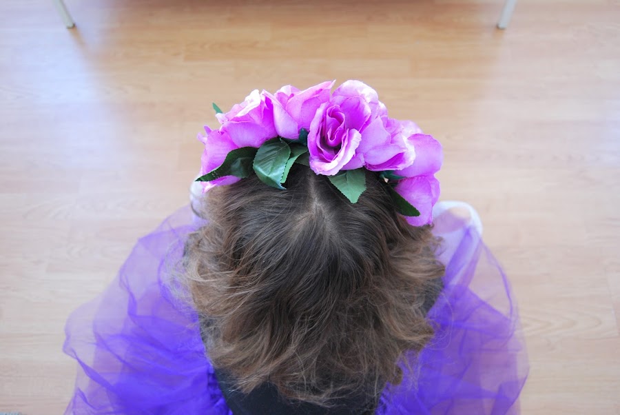 diadema de flores fácil de hacer