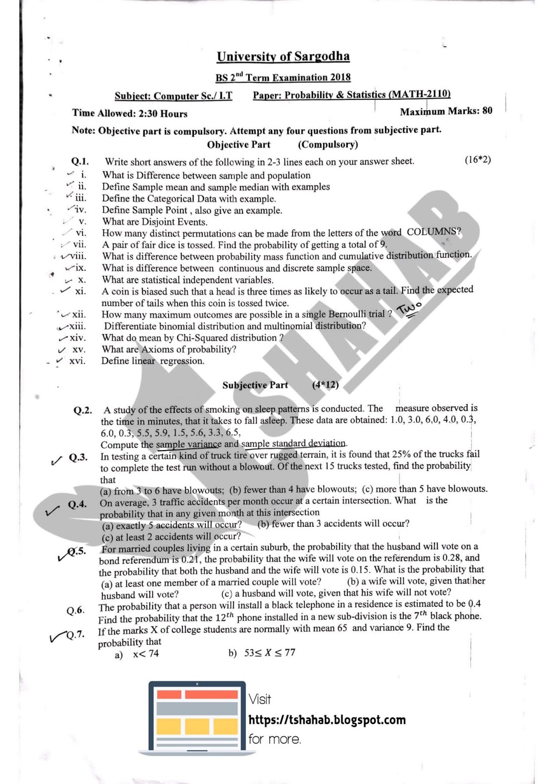 Probability and statistics tutorial pdf image