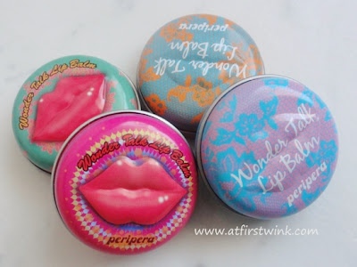 Peripera Wonder Talk Lip Balms tins