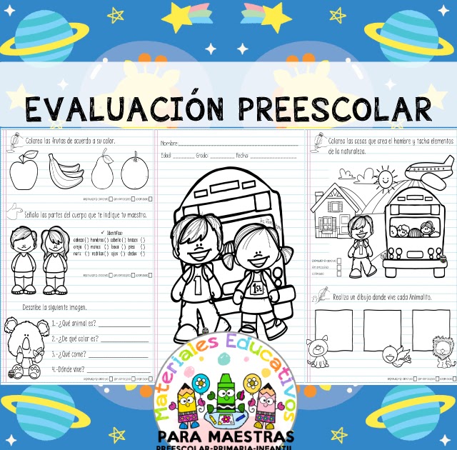 Examen de Evaluación para Preescolar | Materiales Educativos para Maestras