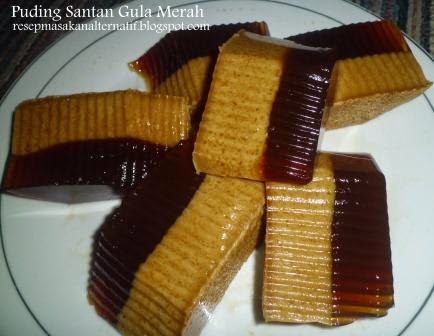 Resep puding gula merah santan telur