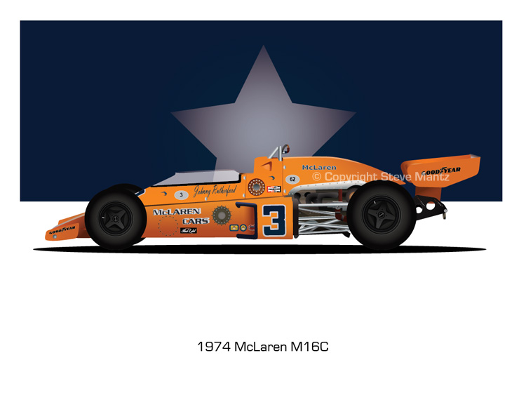 Johnny Rutherford's 1974 McLaren M16C Indy 500 Winning Indy Car ...