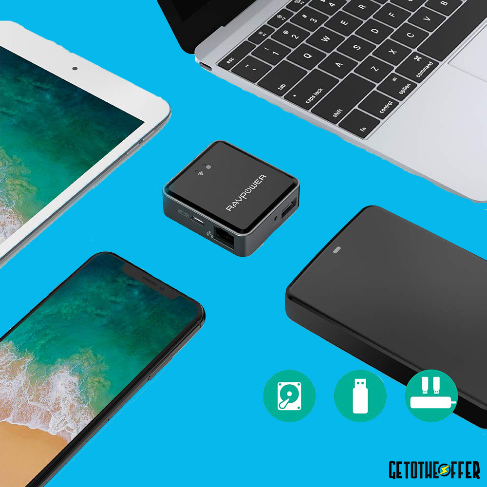 RavPower Portable Nano Wifi Router For Travel Anywhere - GetoTheOffer