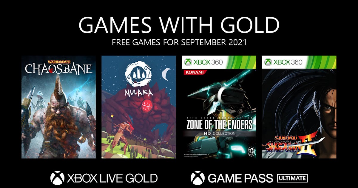 Xbox Live Gold Free Games For September 2021