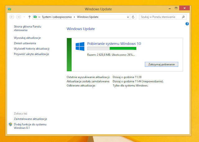 Windows 10 -aktualizacja z Windows 7, 8, 8.1