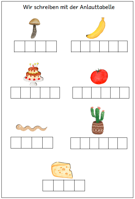 Grundschultante: Wörter schreiben