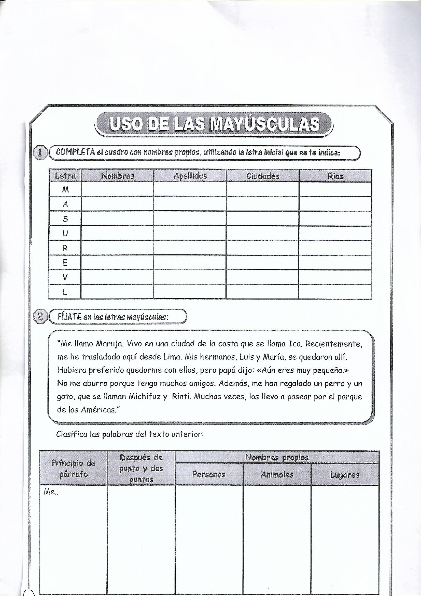 5to grado Primaria ORTOGRAFÍA